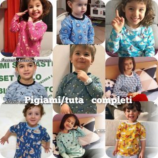 pigiami in cotone a fantasia per bambini